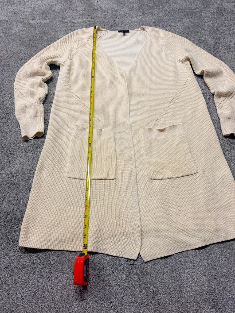 rag & bone Ivory Ribbed Belted Cardigan - Picture 6 of 6